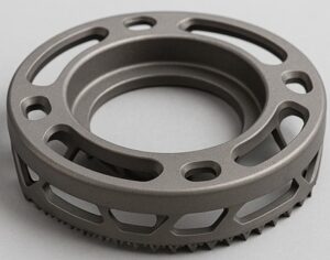 Early HaloGrip concept component showing a circular stability ring for gas canister camp stove grounding and control.