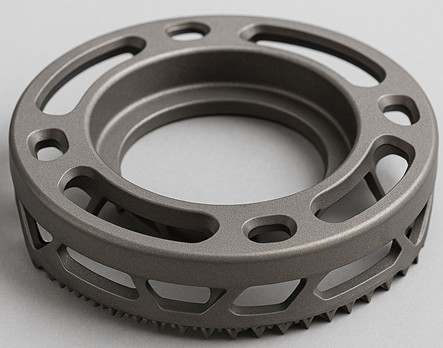 Early HaloGrip concept component showing a circular stability ring for gas canister camp stove grounding and control.